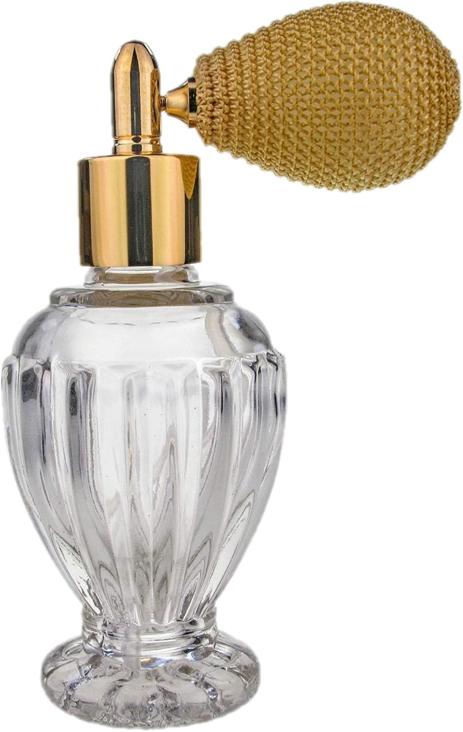 Divo Gold Bulb Perfume Bottle Atomizer, 46Ml. Filling Funnel & Gift Box Included (GF)
