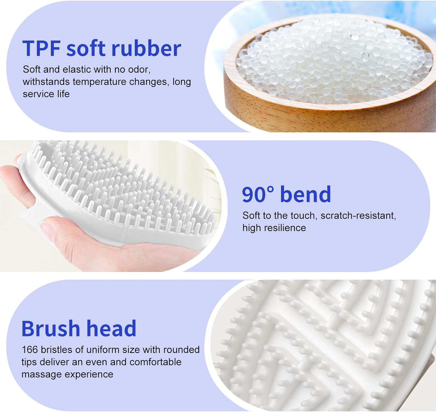 LUHOCIY Pack of 2 Professional Meridian Brush, Meridian Massage Brush, Easy to Clean, for Massage Meridians, Slimming and Body Shaping (White) image number 3