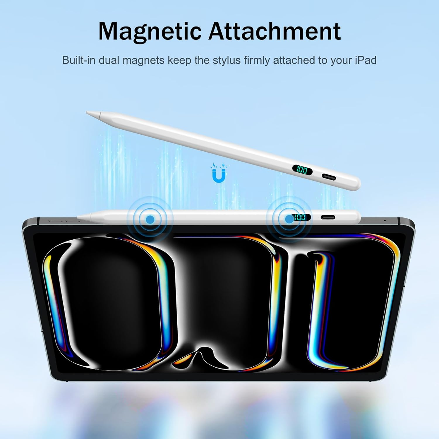 Stylus Pen for Ipad 2025-2018 with LED Power Display, Pencil for Ipad 11Th A16/10/9/8/7/6Th, Air 11/13 M2/M3,Pro 11/13 M4,Pro 12.9",Air 5/4/3, Mini 7 A17 Pro/6/5, Fast Charge,Pixel Precision image number 6