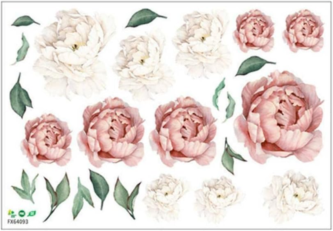 Peony Rose Flower Wall Sticker Nursery Kids Girl Room Art Decal 60 * 40CM image number 2