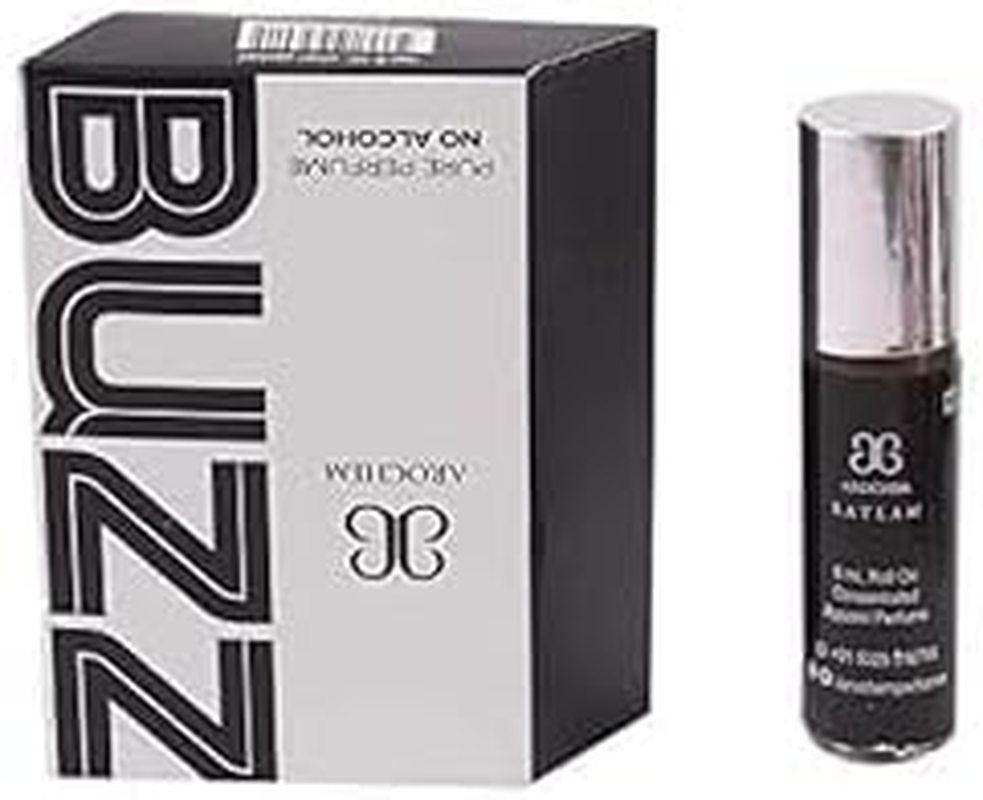 Buzz Pure Perfume Attar, 6Ml, Navy Blue Long Lasting Alcohol Free for Unisex