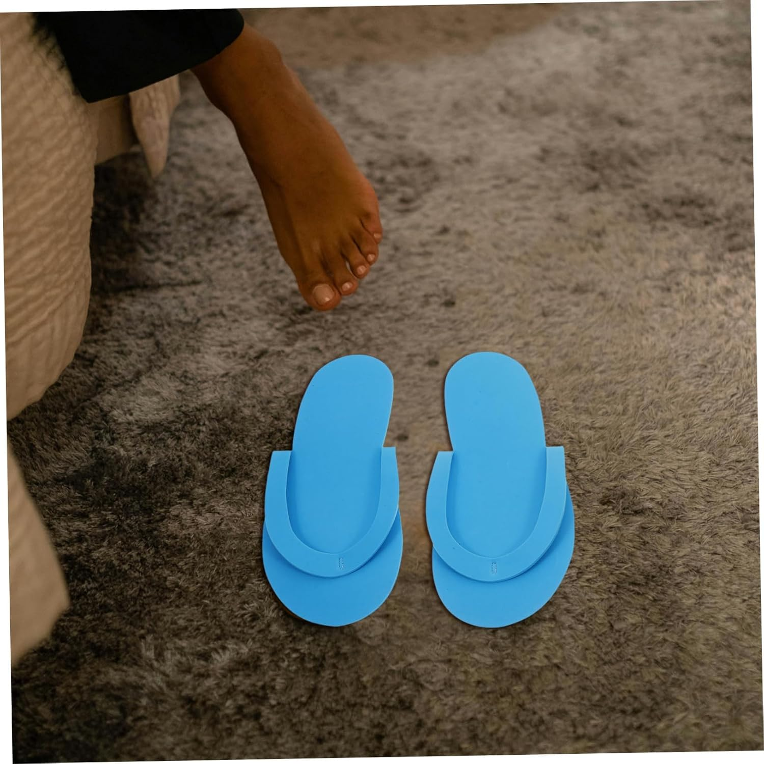 BESTYASH 24 Pairs Disposable EVA Foam Slippers for Pedicure Spa and Hotel Use Scald Beach Slippers for Men and Women Random Colors Comfortable and Lightweight image number 1