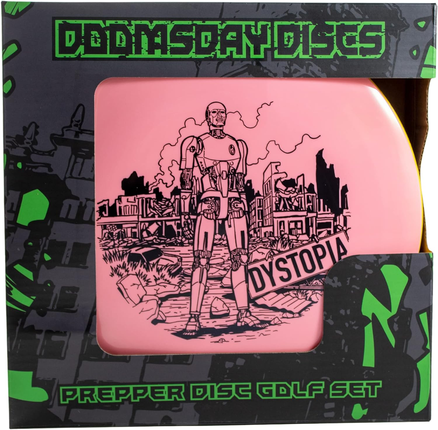 DOOMSDAY DISCS Prepper Disc Golf Set | 4 Discs with Mini Starter Set with Putter, Midrange, and Two Drivers