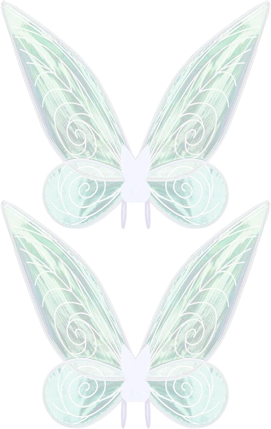 2Pcs Adult Fairy Wings, Sparkling Sheer Butterfly Wings for Adults, Kids, Girls, Women - Birthday Halloween Costume Dress Up image number 3