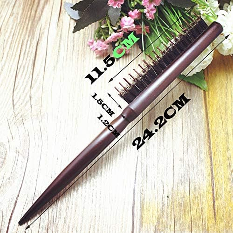 WOLINSPRING Little Wonder Boar & Tourmaline Nylon Bristle Brush with Rat Tail Handle for Back Combing, Volume Creation, and Hair Styling - Colors May Vary (T-3P) image number 4