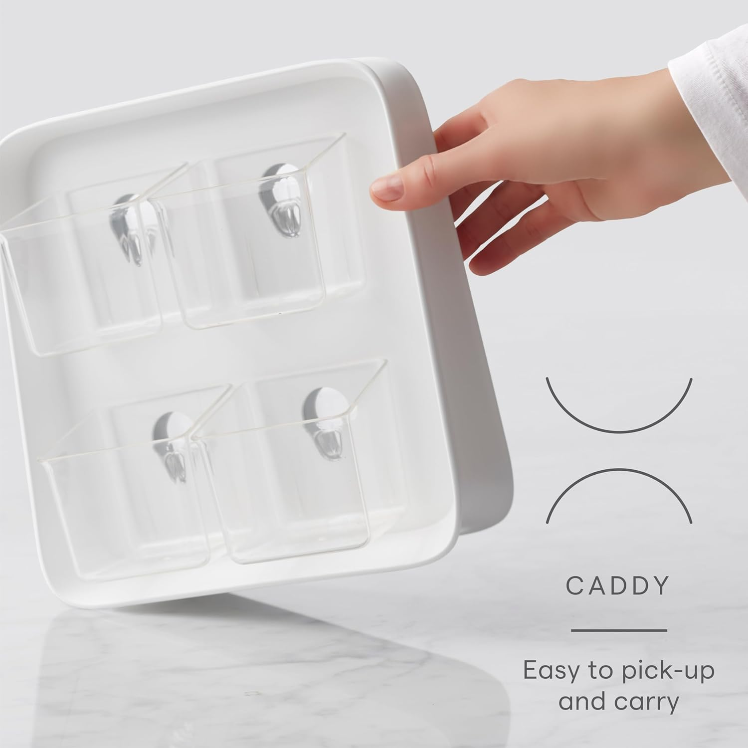 Youcopia Teastand Tea Bag Organizer with Clear Removable Bins, Cabinet or Pantry Storage Caddy, 120-Bag image number 5