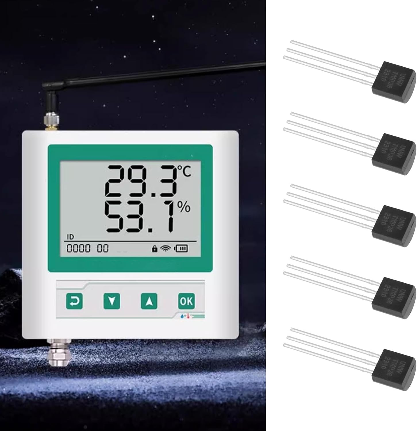Create Idea 5Pcs TMP36 Temperature Sensors 3 Pin TO-92 TMP36GZ High Precision Celsius Temperature Sensor 2.7 V to 5.5 V Low Voltage Operation Sensors image number 2
