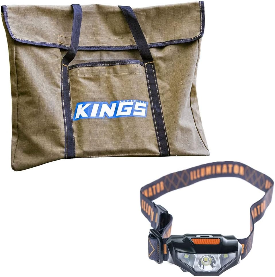 Kings Portable Firepit Bag 400GSM Ripstop Canvas + LED Head Flood & Spot Modes image number 1