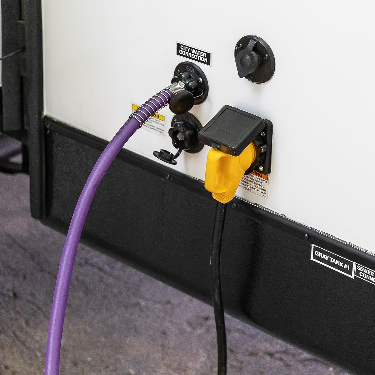 Camco Evoflex 50-Ft Water Hose - RV Drinking Water Hose Contains No Lead, No BPA & No Phthalate - Flexible Design W/Stainless Steel Strain Relief Ends - 5/8&rdquo; inside Diameter, Purple (22586) - Green image number 5