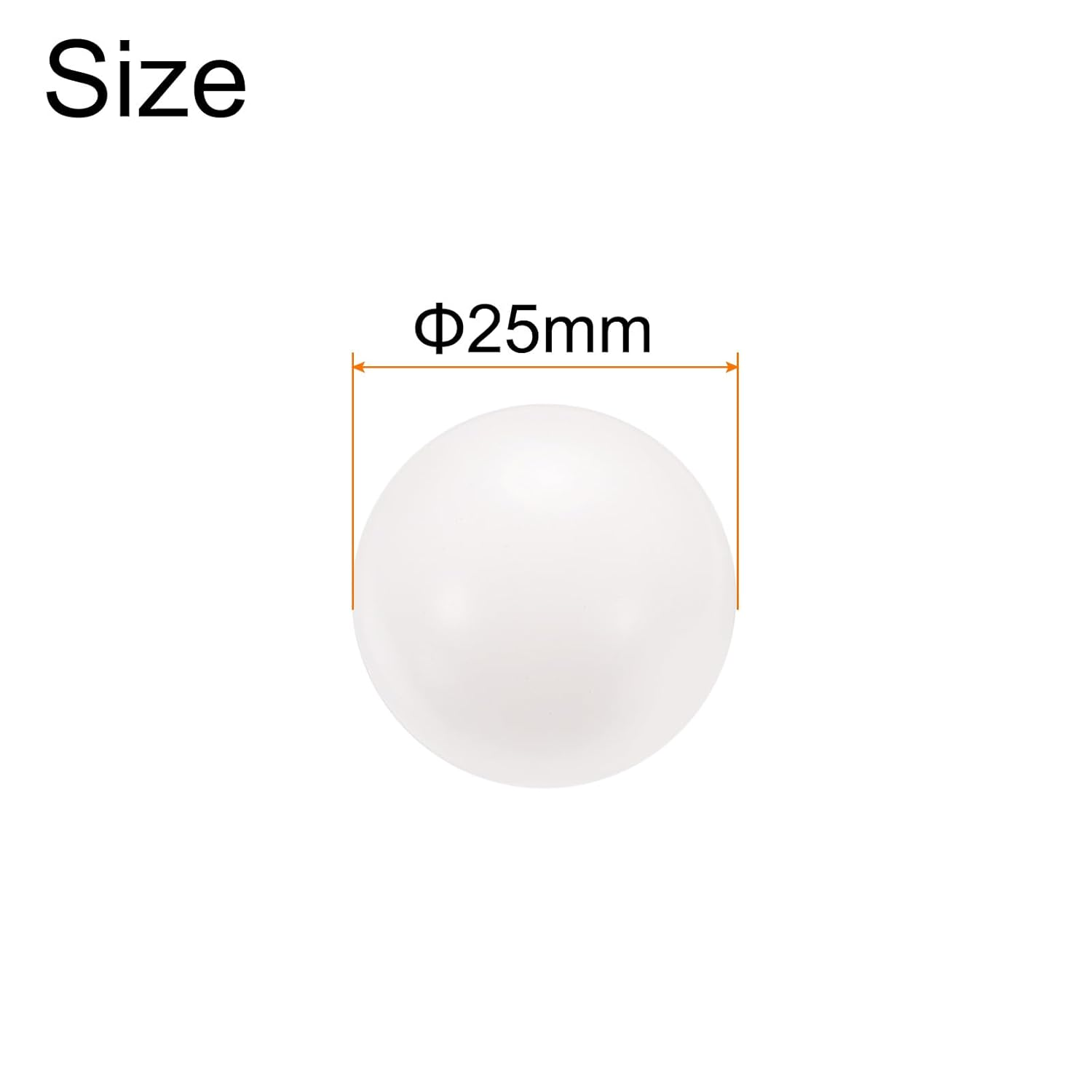 Uxcell 20Pcs POM Bearing Balls 25Mm Solid Plastic Bearing Balls, Precision POM Balls image number 3
