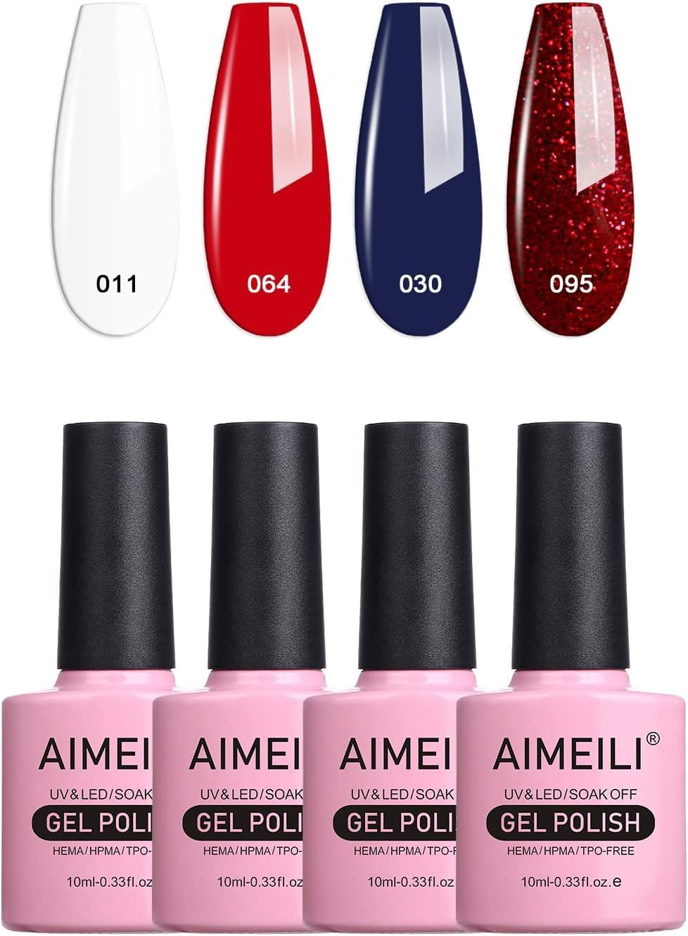 AIMEILI Gel Nail Polish Set of 4Pcs X 10Ml - Kit Set 33 image number 1