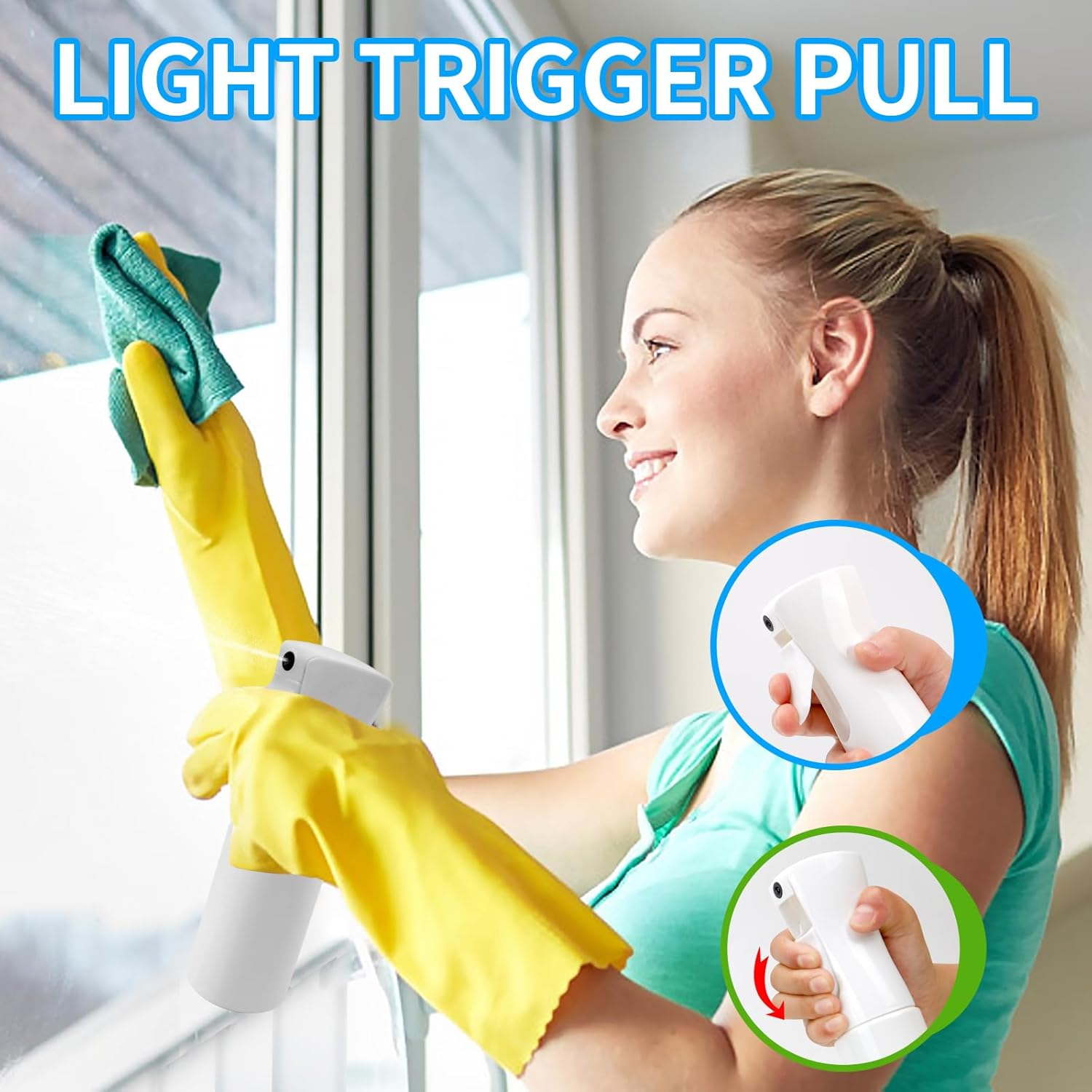 Spray Bottles Continuous Water Sprayer for Hair Reusable Beauty Spray Bottle for Hairstyling, Cleaning, Salon, Plants, Scents & More (1Pcs White 5OZ) image number 5