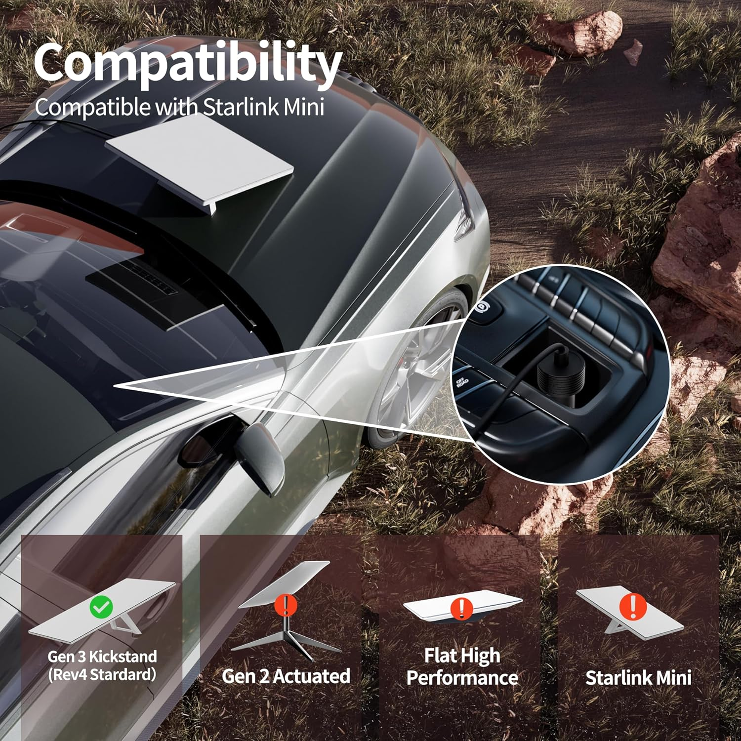 Starlink Mini Cable, 12V Car Adapter 10FT/3M Power Cable for Mini Starlink with Cigarette Lighter Charger, Heavy Duty 16AWG Waterproof DC Power Cord image number 4