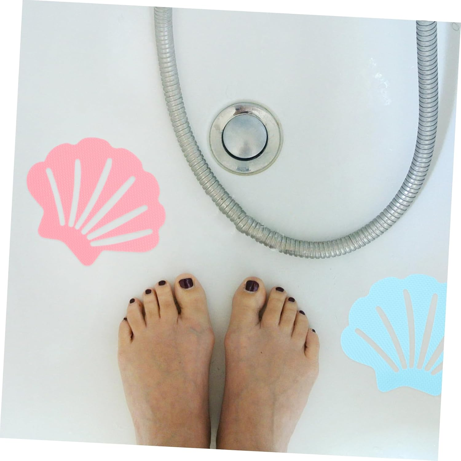 COLLBATH Shower Stickers Non Slip Bathtub Bathroom Floor Decals Peva Shower Grip Stickers