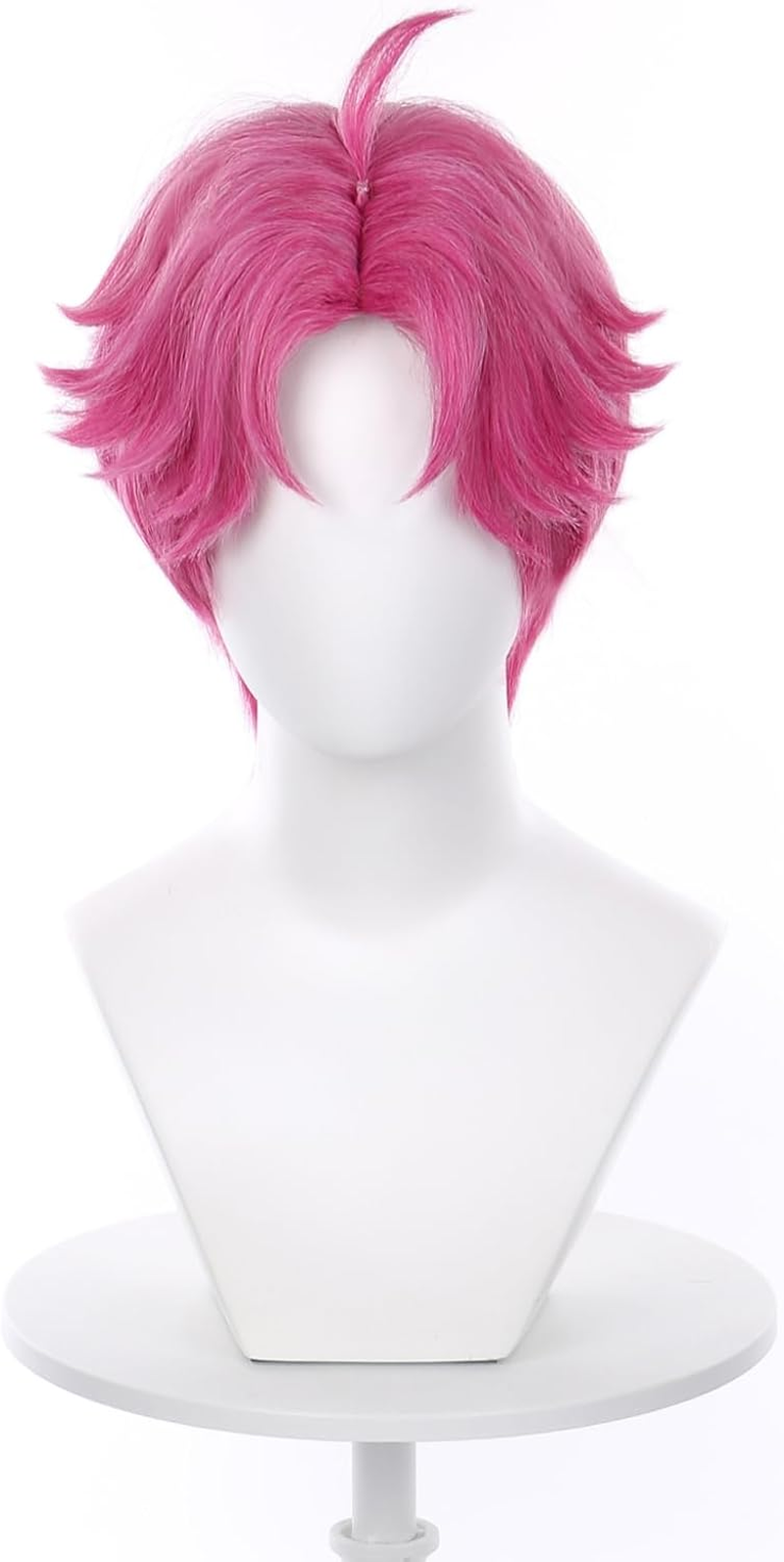 HAMISH Dark Pink Wig Cosplay Wig with Wig Cap Heat Resistant Synthetic Hair for Anime Role Play for Festival, Holiday, Cosplay Party, Comic Exhibition