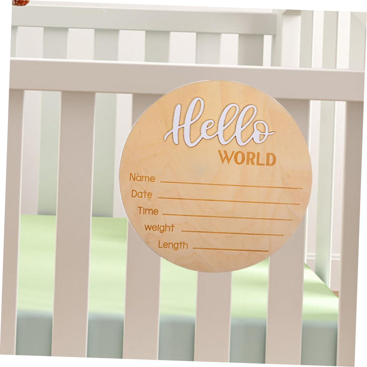 2 Pcs Wooden Birth Announcement Sign Newborn Name Plate for Hospital Photos Name Plaque for Announcement and Photography Prop image number 4