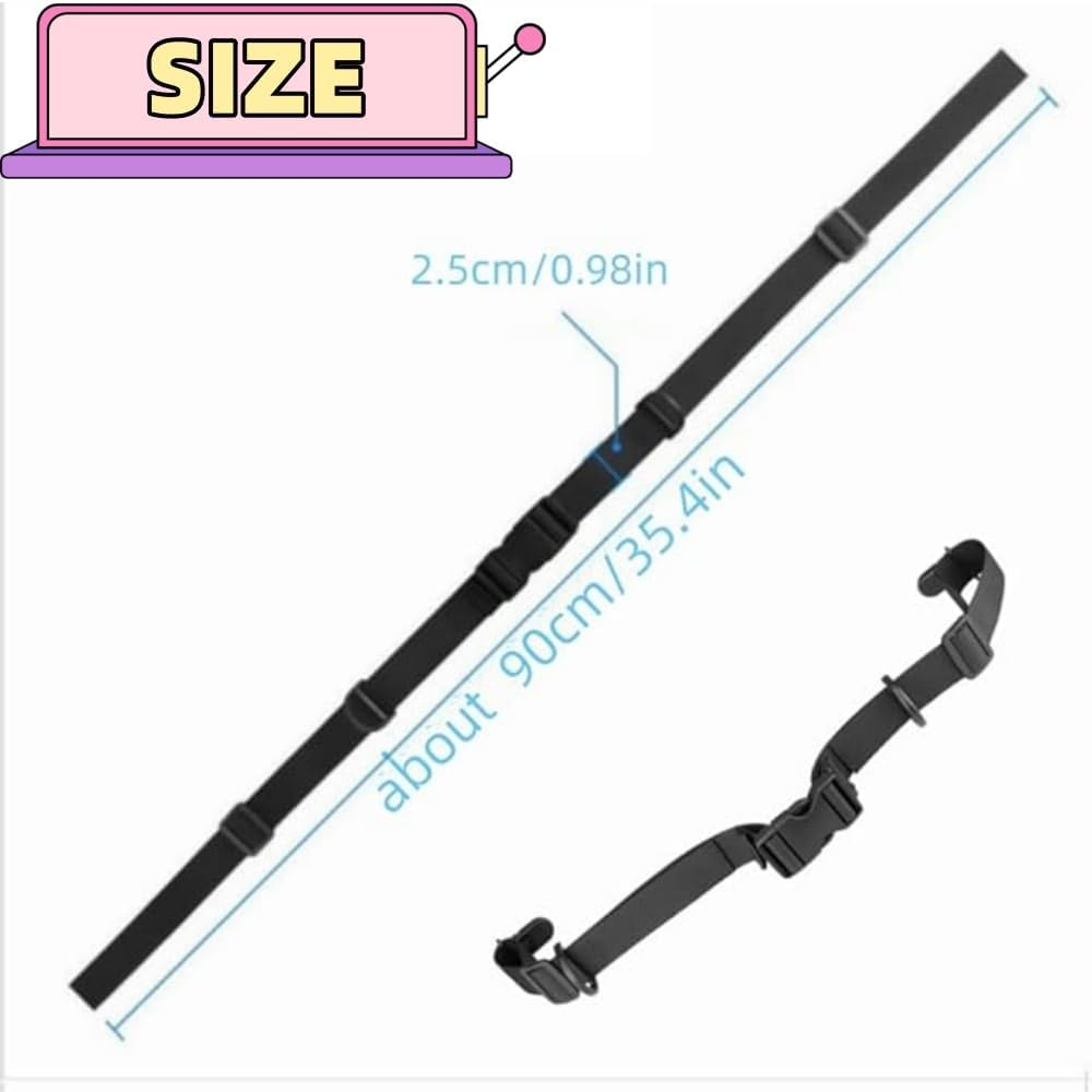 Goxfaca 2 Pack Backpack Chest Straps, Heavy Duty Adjustable Backpack Sternum Strap Belt with 10 Pieces Zipper Pulls - Black image number 3