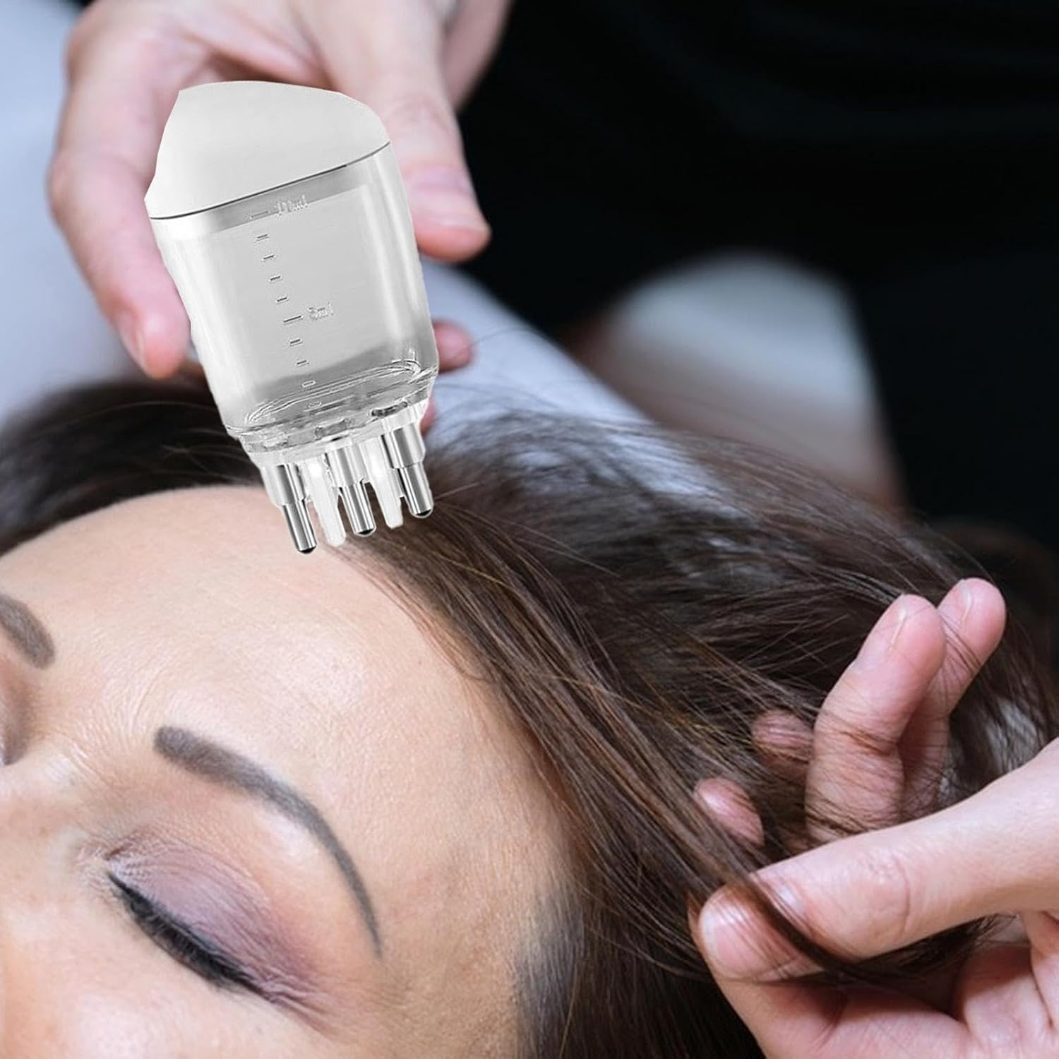 Hair Oiler - Hair Oiling Applicator Combs | Hair Oil Dispenser, Hair Oiler Applicator, Liquid Comb Applicator for Sensitive Scalp - Black image number 4