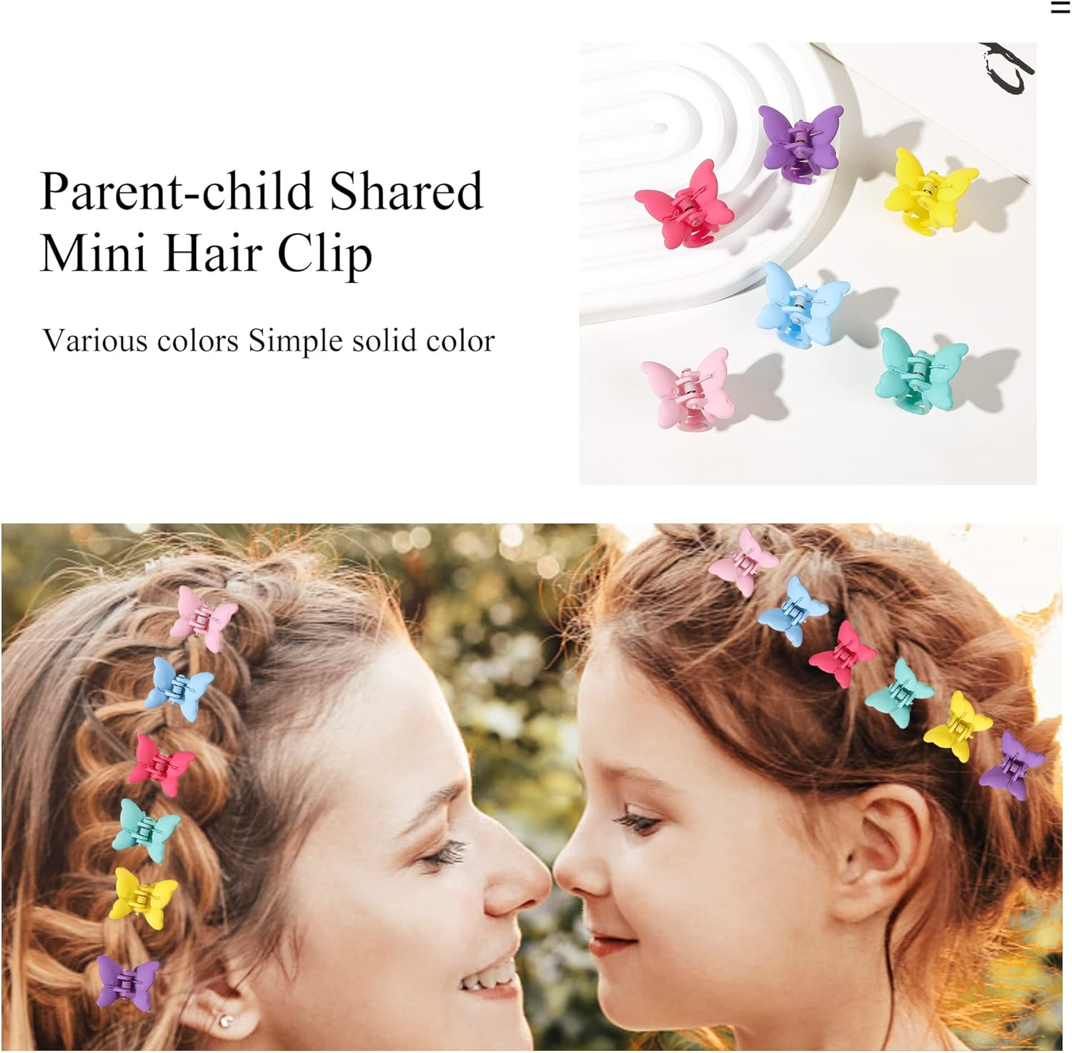 Matte Mini Hair Clips - Tiny Claw Clips for Hair, 90S Cute Hair Accessories for Girls and Women