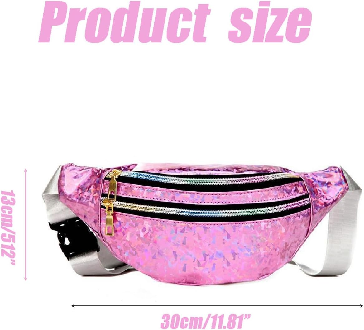 Fanny Pack Fashionable Waist Bag Waterproof Bum Bag with Adjustable Strap for Women Men Sports Running Hiking Jogging (Rose) (Pink) image number 1