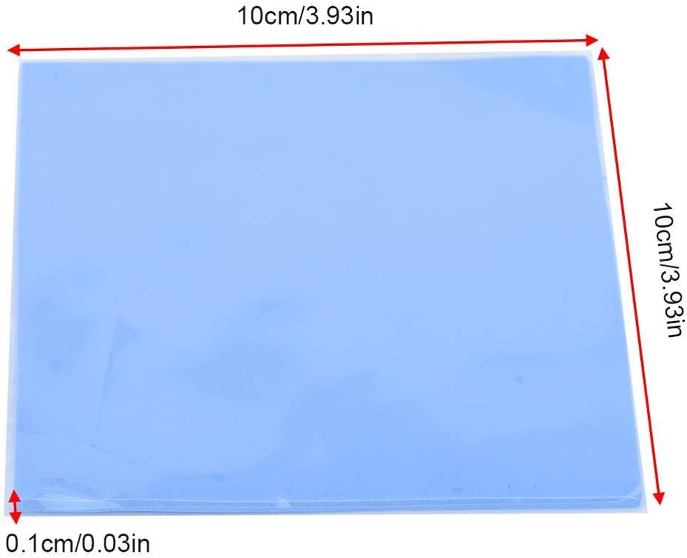 Bewinner 2PCS 100Mm X 100Mm X 1Mm CPU Thermal Pad Set - High Conductivity Silicone Heat Sink Pad for CPU & Graphics Cards Cooling image number 5
