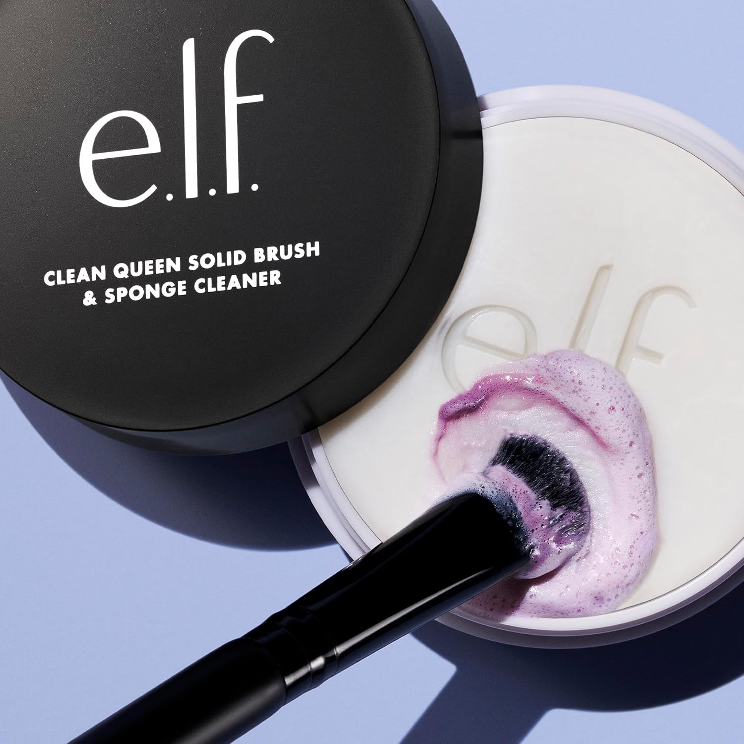 E.L.F. Clean Queen Solid Brush & Sponge Cleaner, Cleanses Face & Eye Makeup Brushes & Sponges, Nourishing, Non-Damaging Formula, Vegan & Cruelty-Free image number 4