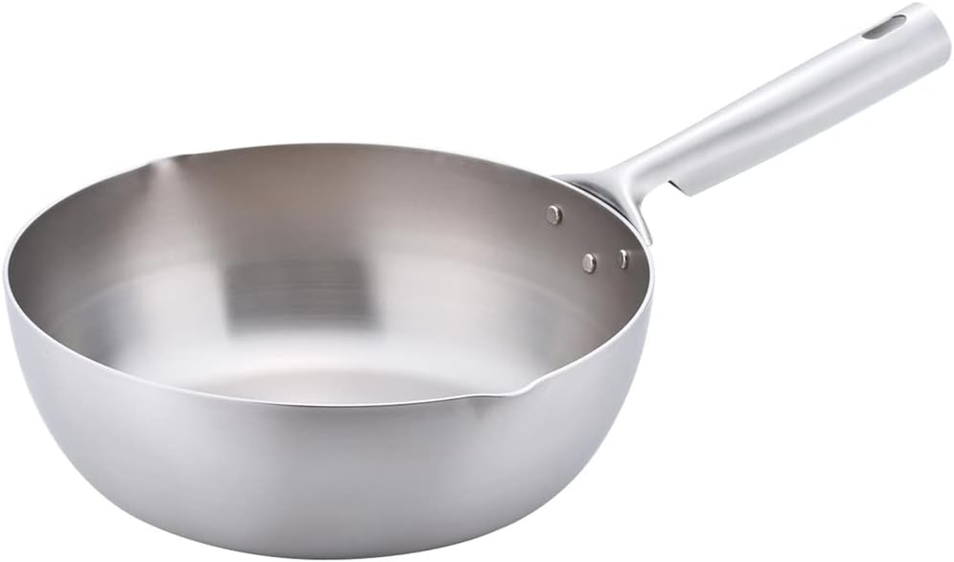 KOGU Shimomura Special Sales Frying Pan, Deep, 9.4 Inches (24 Cm), Made in Japan, Stainless Steel, 3-Layer Steel, Stir-Fry, Fry Food, Gas Fire, IH Compatible, Dishwasher Safe, Tsubamesanjo 44426 image number 6