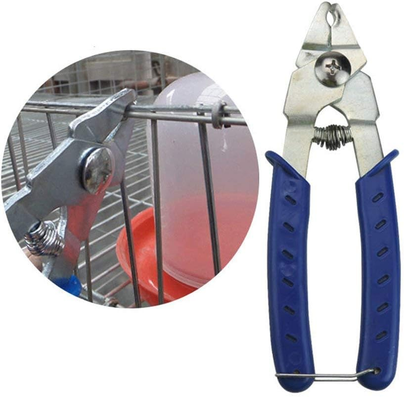 Hog Ring Pliers with 600Pcs M Nail Clips for Chicken Quail Pigeon Pet Cage Poultry Clamp Installation Tools Fences Netting Tags Traps Cage image number 6