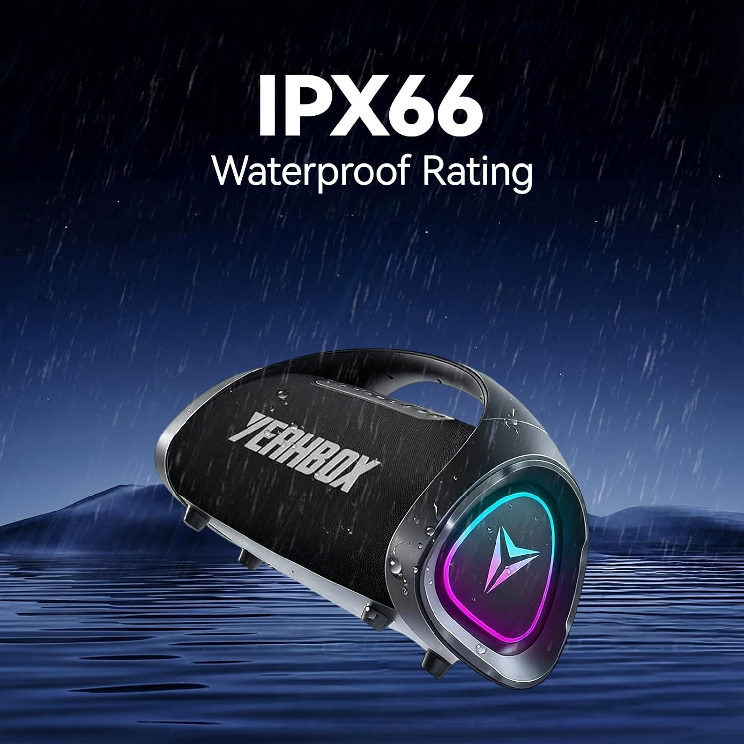 Large Bluetooth Speaker, Sonic Boom MAX 300W IPX66 Waterproof Speaker, Massive Bass with Subwoofer, Portable Wireless Party Speaker image number 5