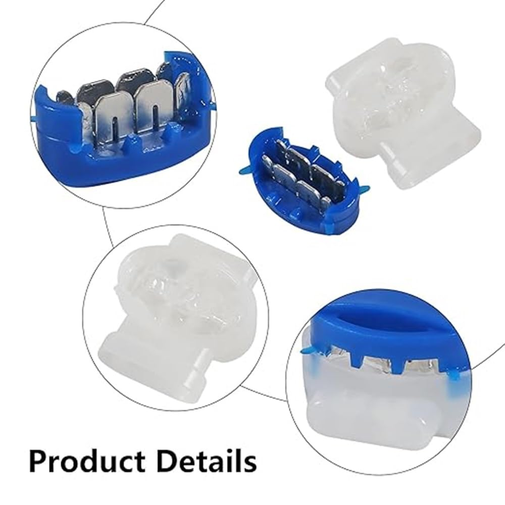 3 Way Wire Connectors Locks Wire Connectors, Electrical IDC 314-Box Wire Connectors Self-Stripping Pigtail Connectors,Crimp Gel Filling Robot Lawn Mower Outdoor Garden Irrigation Application(20Pcs) image number 5