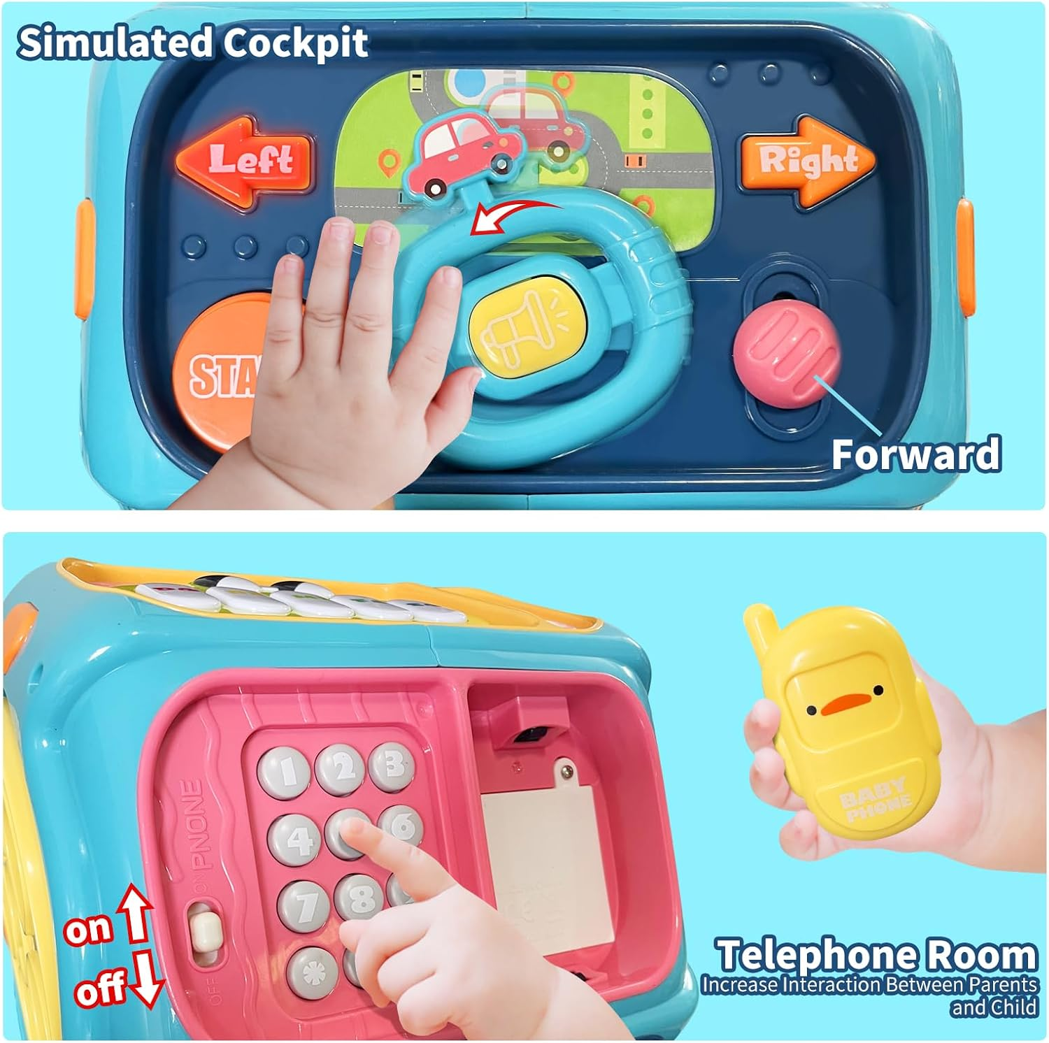 Jadeso Baby Toys 6-12 Months, 8-In-1 Musical Toys for 12-18 Months, Early Learning Educational Toy with Light & Sound, Birthday 1-3 Year Old Girls and Boys image number 3