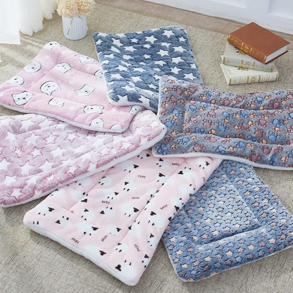 Fiopet Cozy Calming Cat Blanket, 2023 Premium Small Blanket Plush Self Warming Printed Pet Blanket, Upgrade No Electric Heated Cat Bed, Fluffy Flannel Cushion Soft Warm Mat Pets Mattress (Grey, Small) image number 2