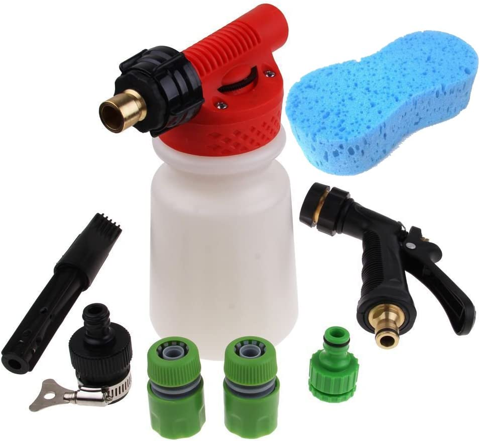 NUZAMAS Snow Foam Gun Connect to Garden Hose for Car Wash with Soap High Pressure Cleaner Spray Sprayer Free Sponge image number 2