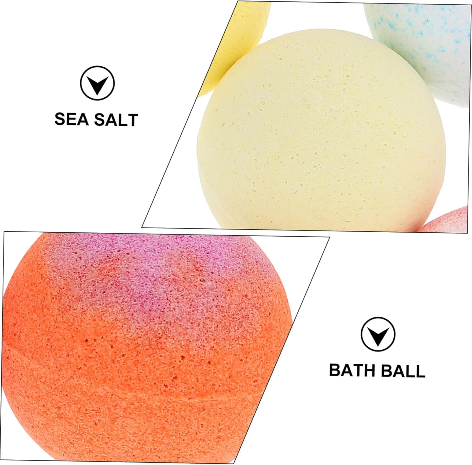 EXQUIMEUBLE 9Pcs Spa Bubble Natural Bath Salt Balls Boys and Girls Shower Bombs Relaxing Balls image number 3