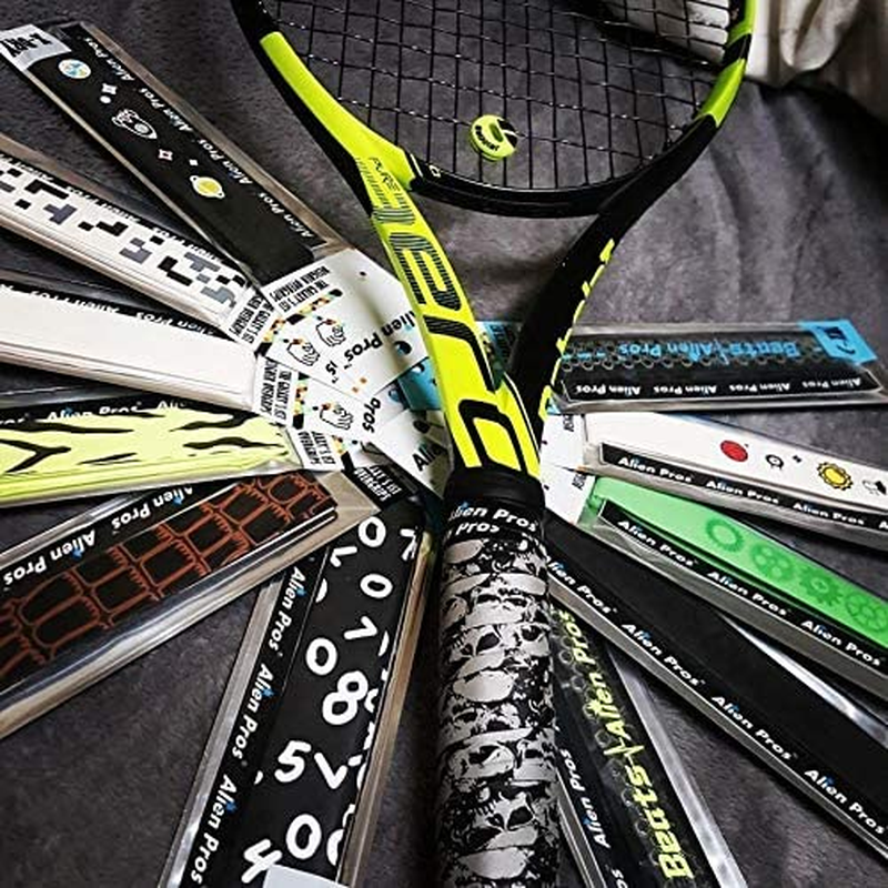 Alien Pros Tennis Racket Grip Tape (6 or 3 Grips) &ndash; Tac Moisture Feel Tennis Grip &ndash; Tennis Overgrip Grip Tape Tennis Racket &ndash; Wrap Your Racquet for High Performance (6 or 3 Grips) image number 2