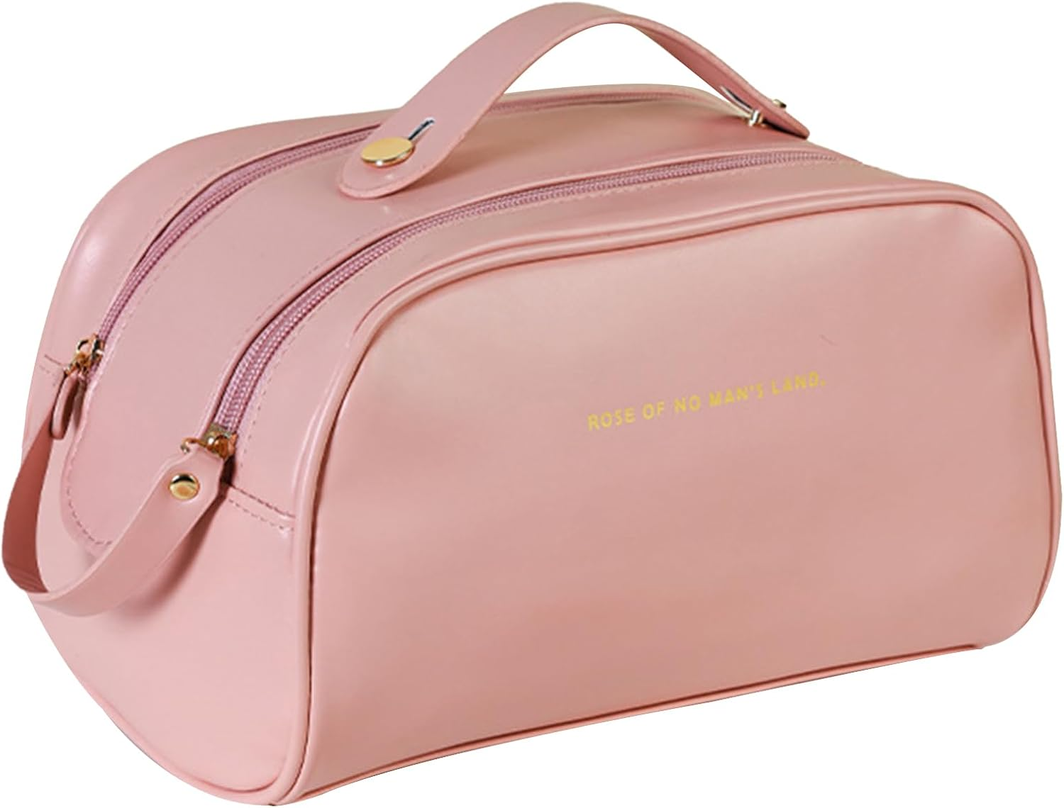 Makeup Bag Travel Toiletry Bag,Large Capacity Cosmetic Bags for Women with Handle and Divider,Large Wide-Open Pouch Waterproof Toiletry Bag for Toiletries Accessories Brushes (D-Pink)