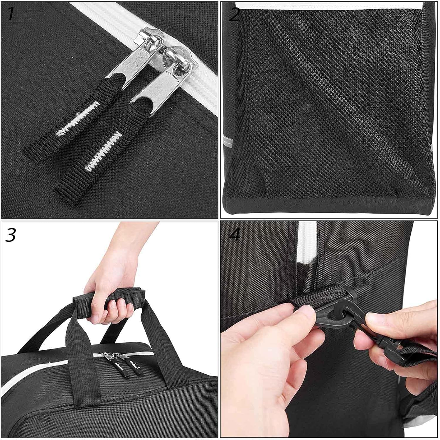 RCKEY Skis and Boot Bag Combo Portable Skis Storage Bag Padded Waterproof Ski Travel Bags Large Capacity Boots Clothing Holder Organizer Fit Skis up to 200 Cm and Boots up to US Size 13