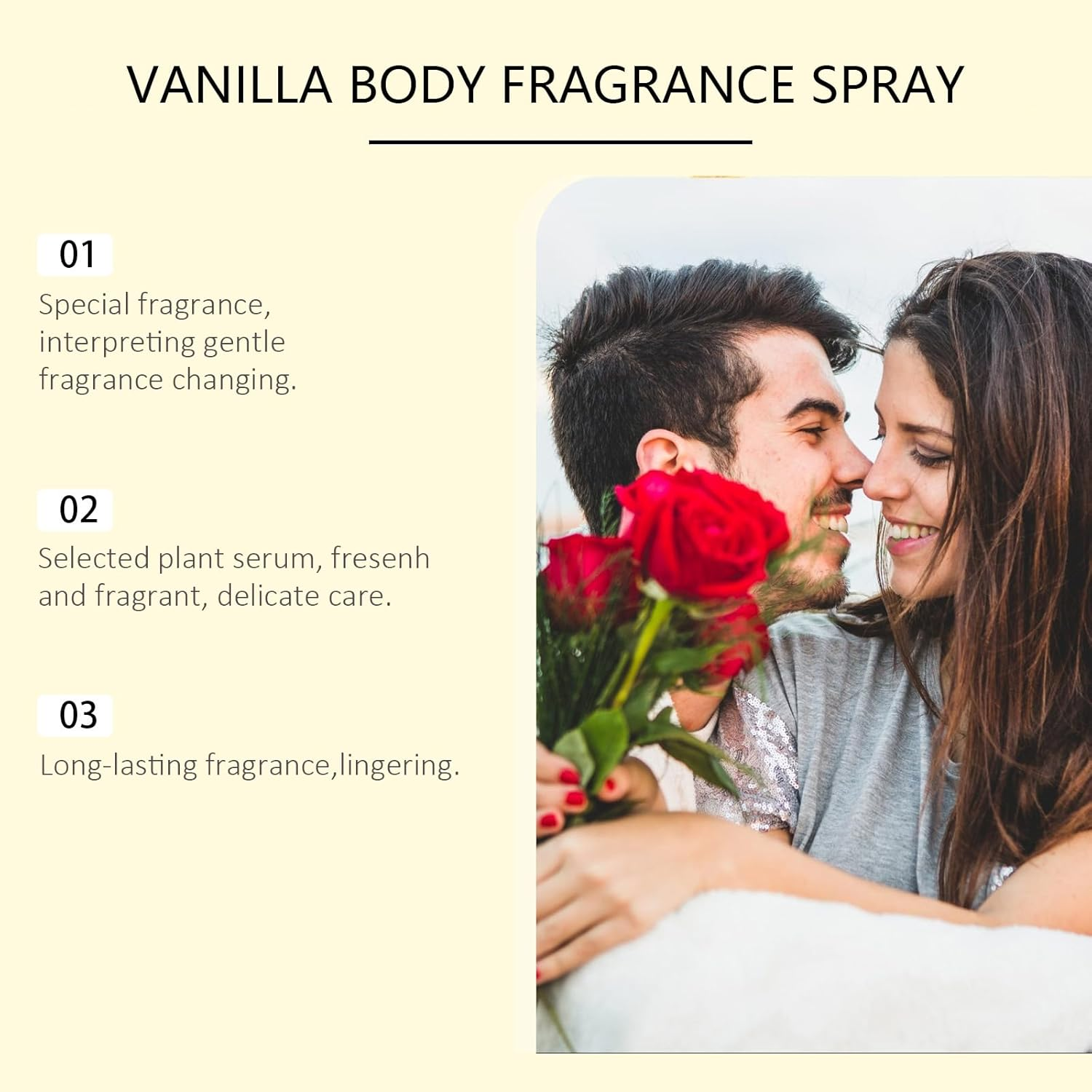 Vanilla Body Fragrance Spray, Hair and Body Mist for Women, Long Lasting Fragrance, Nourishing Hydrating, Travel Size, Lightweight (1Pcs) - 2Pcs image number 7