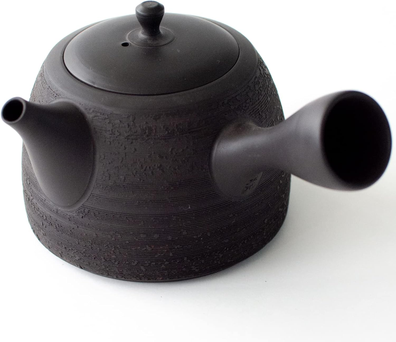 Tokoname Ware 266288 Tamako Kiln Teapot, Ceramesh, Black Pine Skin Pattern, Ceramic Tea Strainer, Approx. 9.8 Fl Oz (290 Ml), Made in Japan image number 2