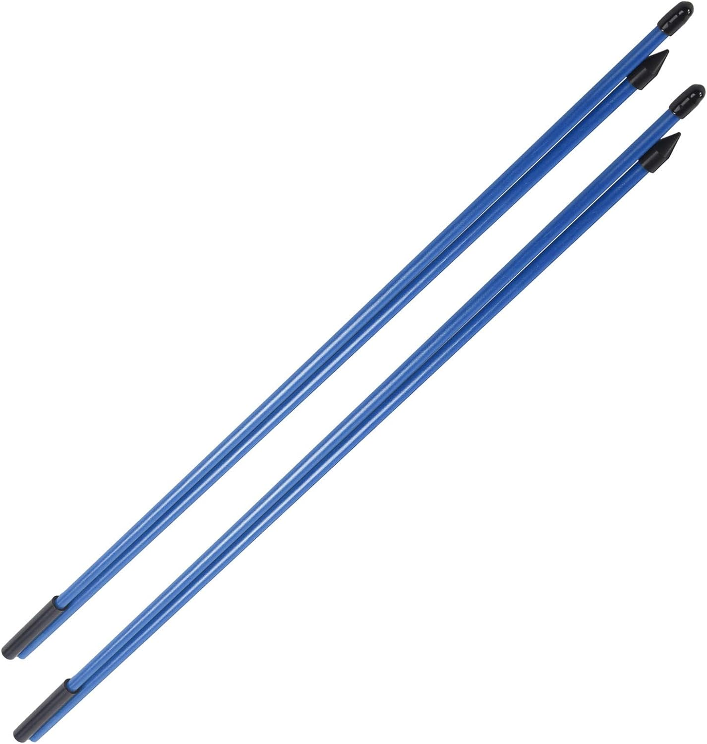 Golf Practice Sticks, 2 Sections Golf Alignment Sticks Foldable Golf Training Sticks Durable Golf Alignment Sticks for Golf Lovers for Outdoor for Golf Course(Blue)