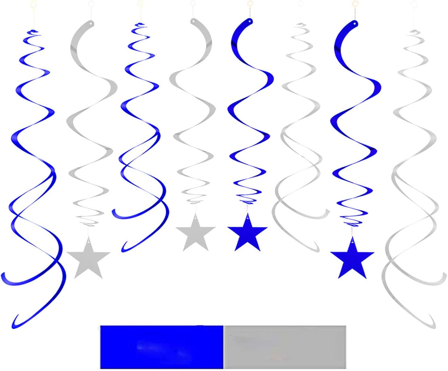 Black 40 Party Swirl Birthday Decorations-Foil Ceiling Hanging Swirl for 40Th Birthday Party Decorations 40Th Anniversary - Pack of 20 image number 6