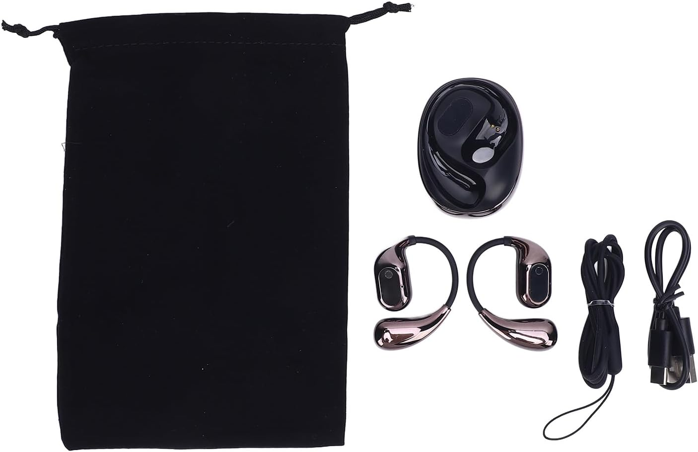 Jectse Language Translator Earbuds 144 Languages Simultaneous Translation Device for Business Travel XG99 (Black) image number 3