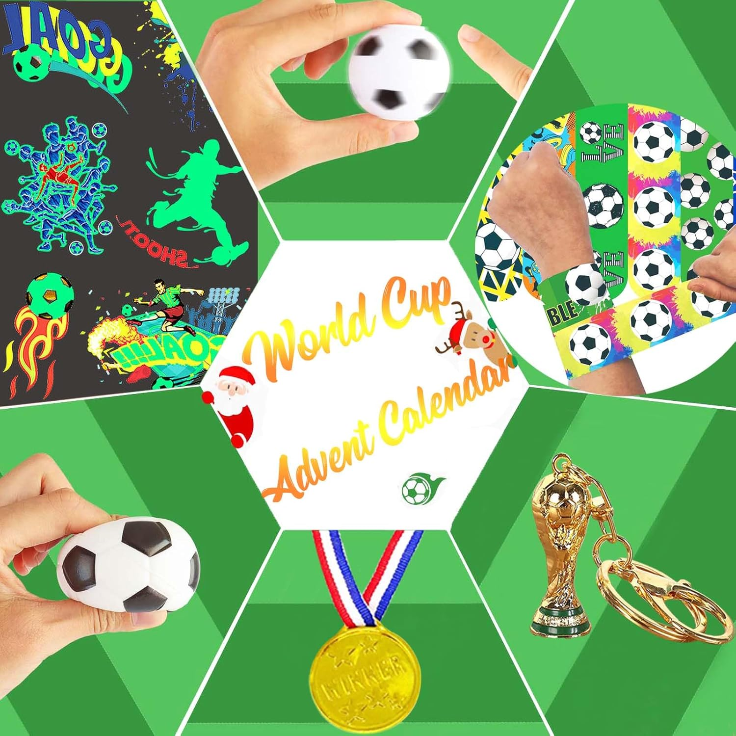 World Cup 2024 Advent Calendar Football Kit, 24 Days Christmas Countdown Advent Calendar with Football Set for Children image number 4