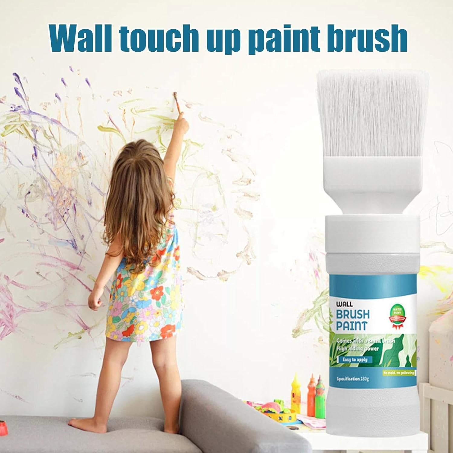 Generisch Paint - Repair Paint , Quick Drying Wall Fix, Painting with Integrated Brush, Easy to Use Wall Crack Repair, Delivery Malberry image number 1