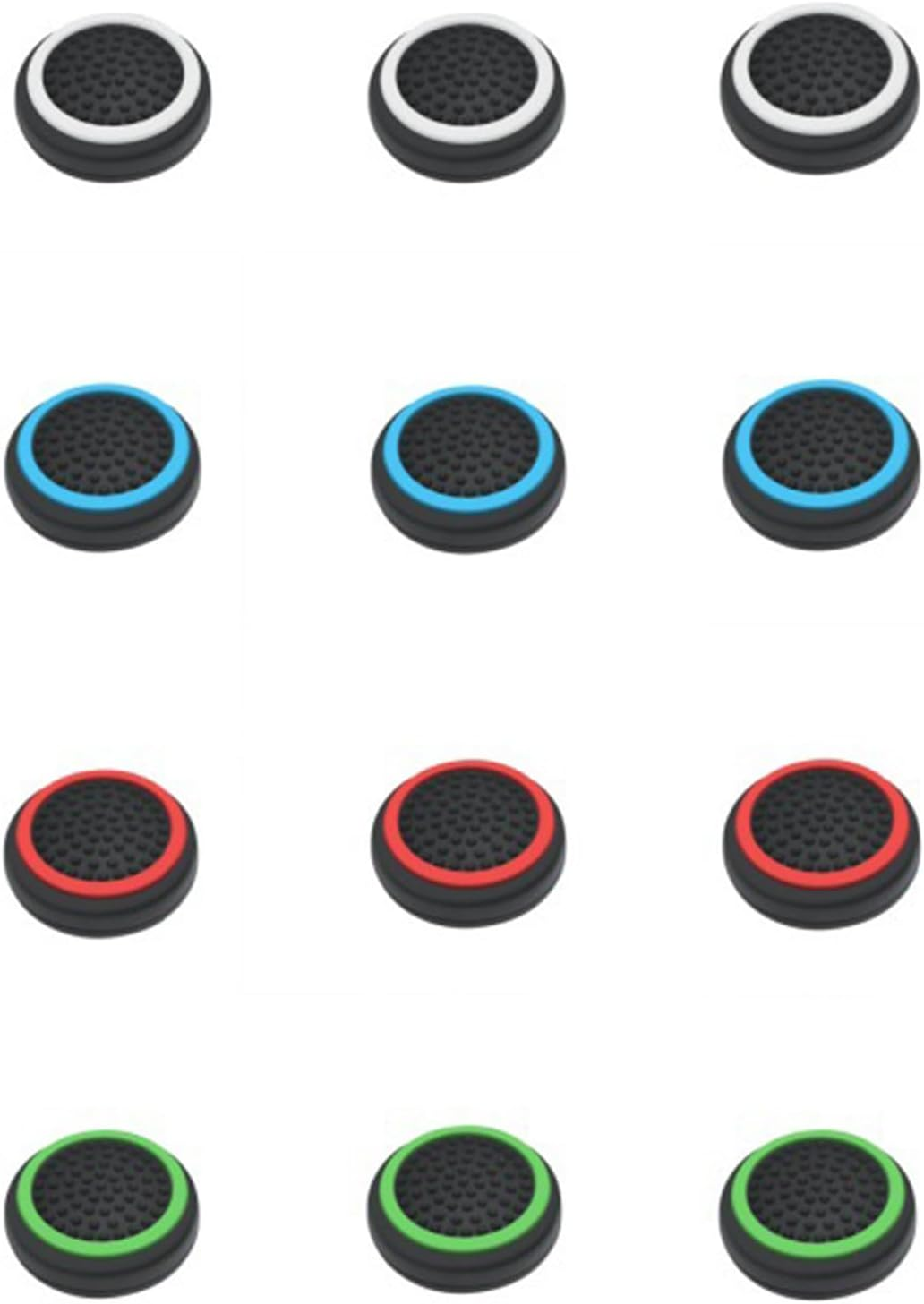 12 Pieces Analog Thumb Grips Compatible with PS5 Controller Analog Stick Thumb Caps Controller Covers Dual Sense Wireless Controller Analog Anti-Slip Stick Caps Game Remote Joystick Caps (4 Color) image number 5