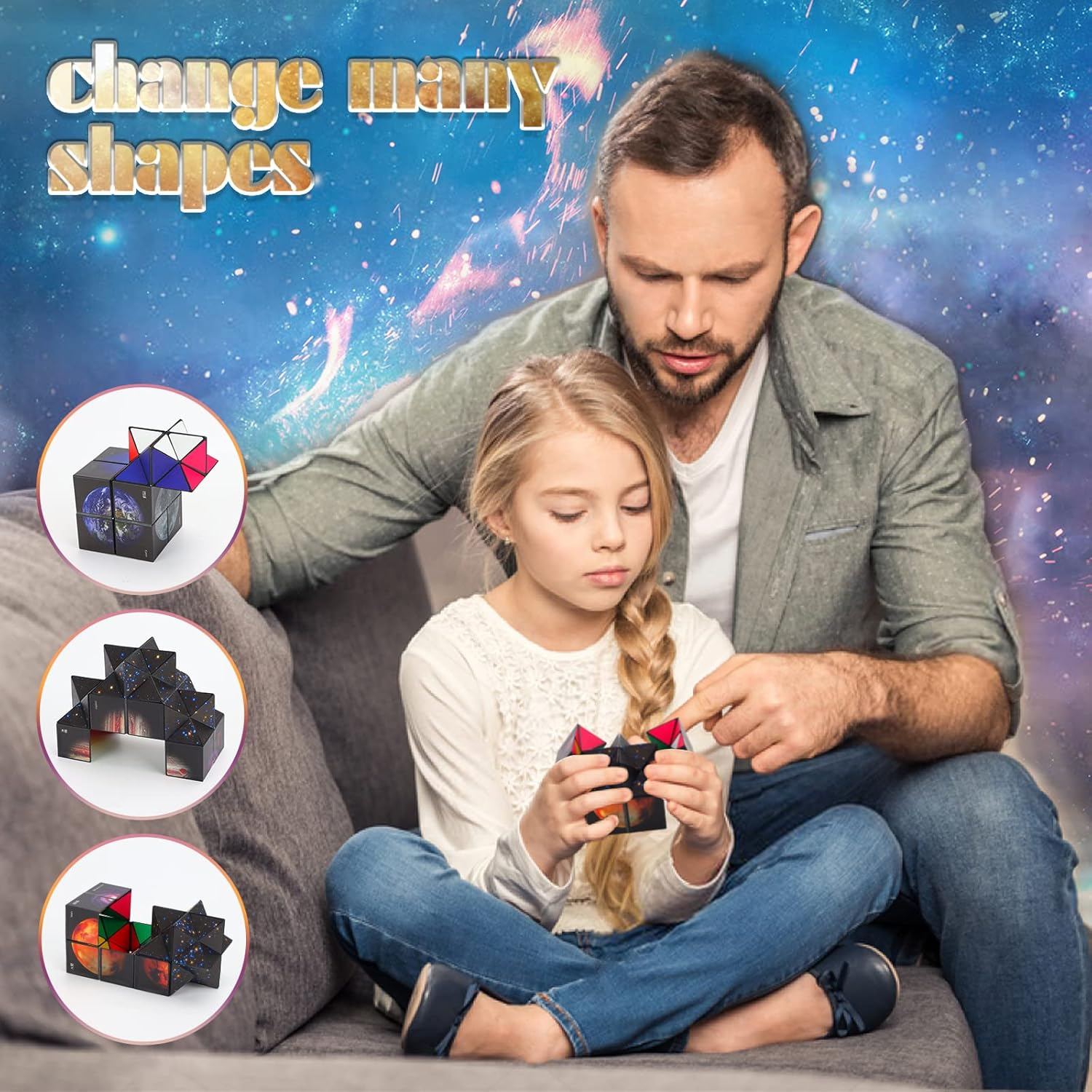 Boys Toys Age 6 7 8 9 10: Boys Gifts Age 9-10-12 Kids Toy Educational Fidget Toys Adults ADHD Infinity Cube IQ Puzzles for 5-13 Year Old Boy Teen Sensory Toys Game 6 7 8 9 Year Old Boy Gifts image number 1