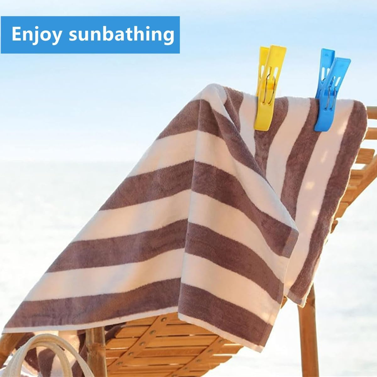 16 Pack Beach Towel Clips,Plastic Chair Clips Towel Holder Clothes Pins Clothes Pegs,For Beach Pool Chairs,Beach Accessories for Vacation,4 Bright Colors image number 5