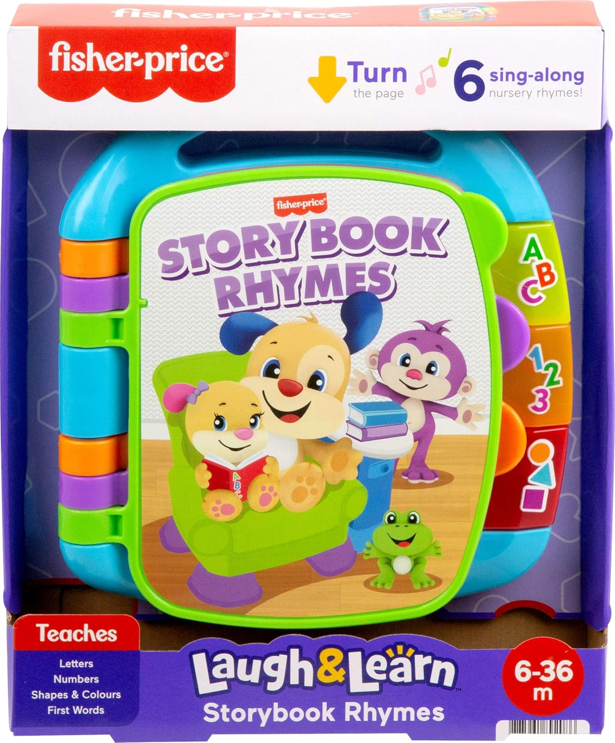 Fisher-Price Laugh & Learn Storybook Rhymes, Collection of Musical Baby Toy Books ​With Lights (Styles May Vary)