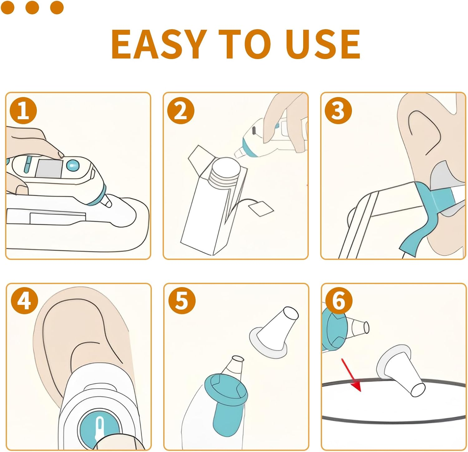 Ear Thermometer Probe Covers, 240 Pcs Ear Thermometer Refill Caps Lens Filters for Digital Ear Thermometers