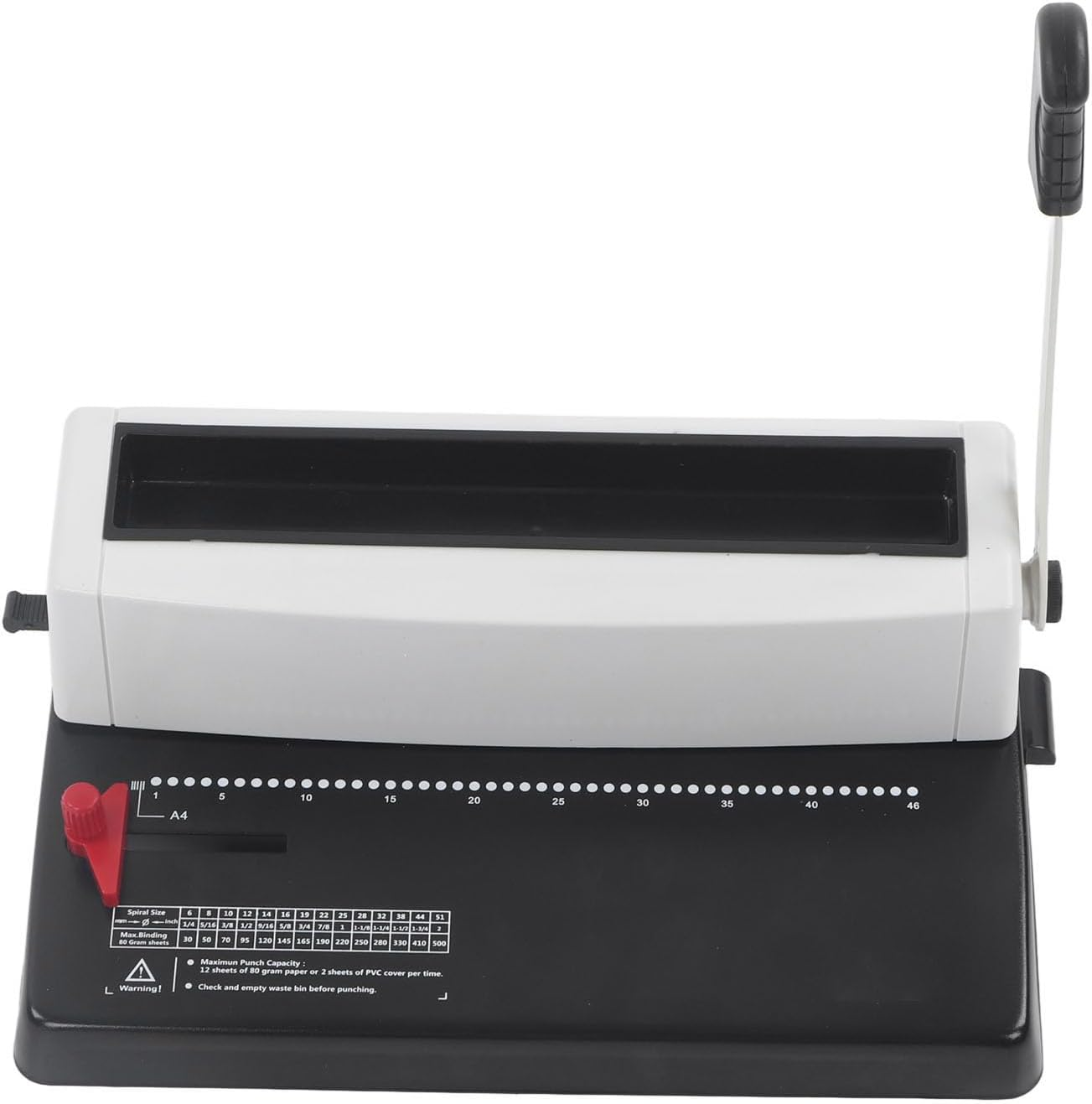 Coil Spiral Binding Machine, Humanized Handle, 12 Sheet Punch Capacity, Adjustable Margin A4 A5 Letter Size Suitable for Letter Size, A4, A5 image number 1